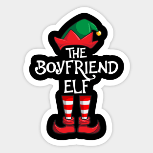 Boyfriend Elf Matching Family Christmas Sticker